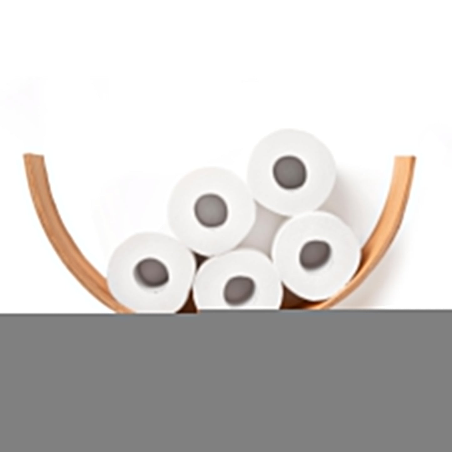 Handmade Wooden Toilet Paper Holder - Smile