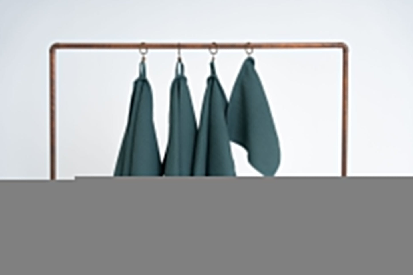 Organic Waffle Cotton Towel - Petrol
