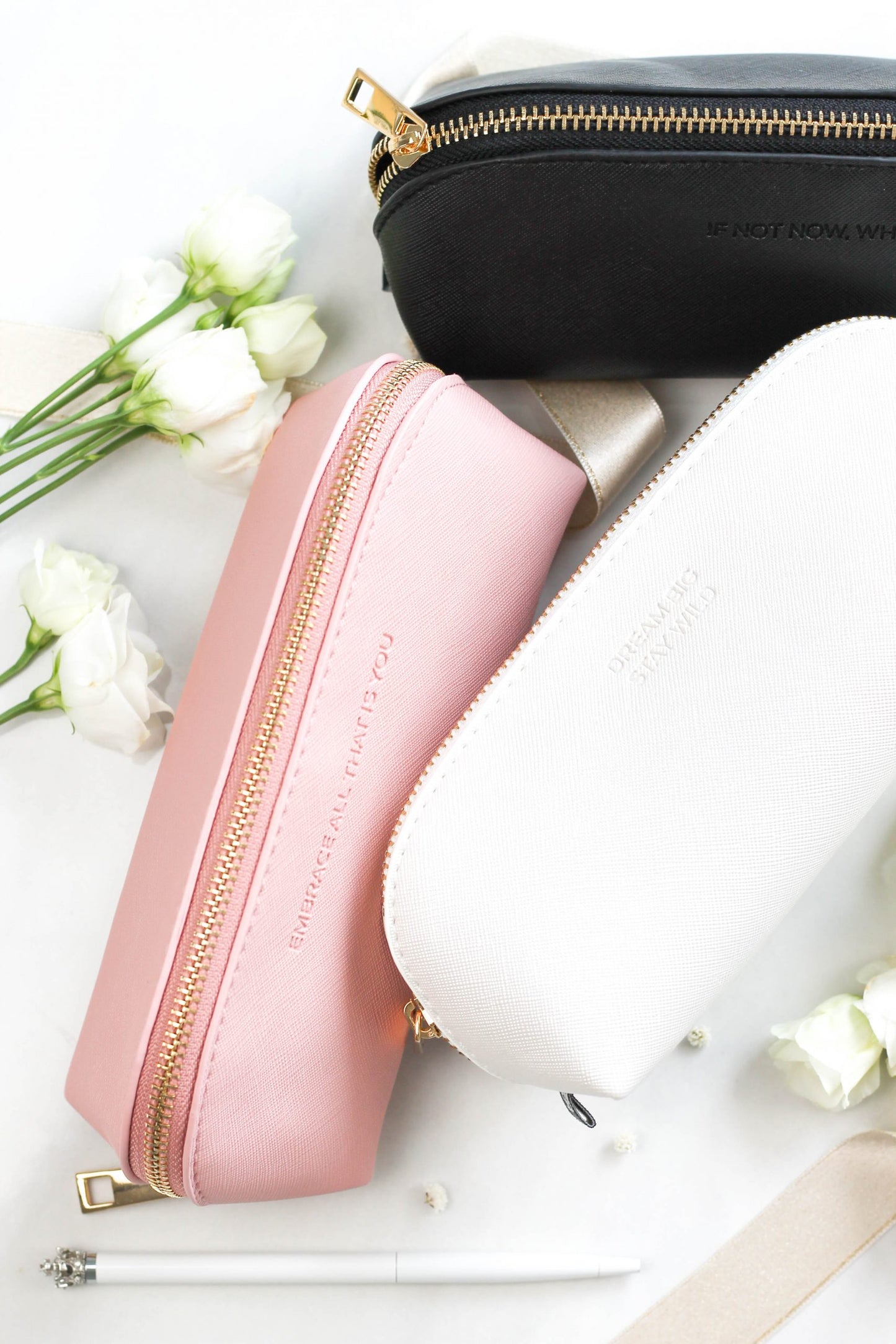 Pencil Case DREAM BIG, STAY WILD - White