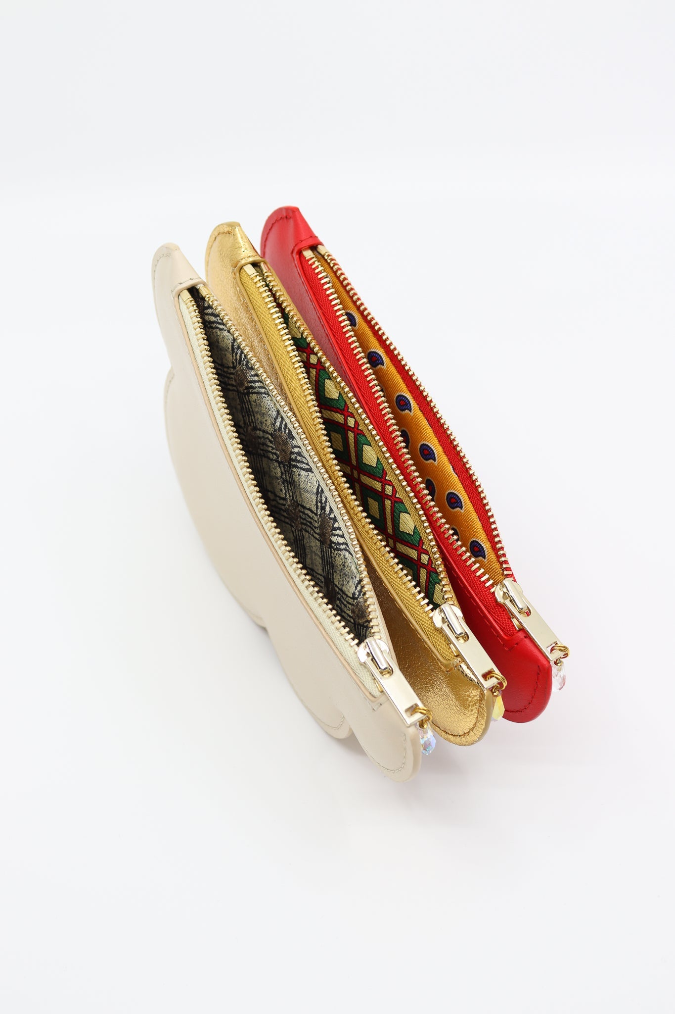 Leather Cloud Purse - Gold