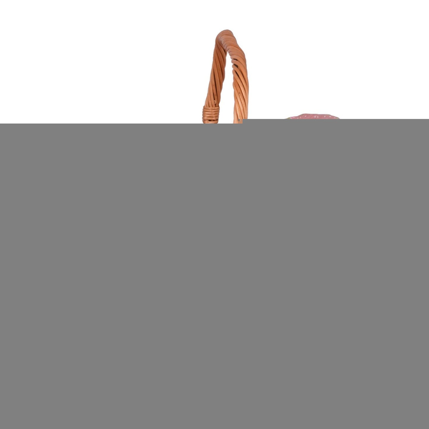 Handmade Bike Basket in Natural Color with Fabric Liner