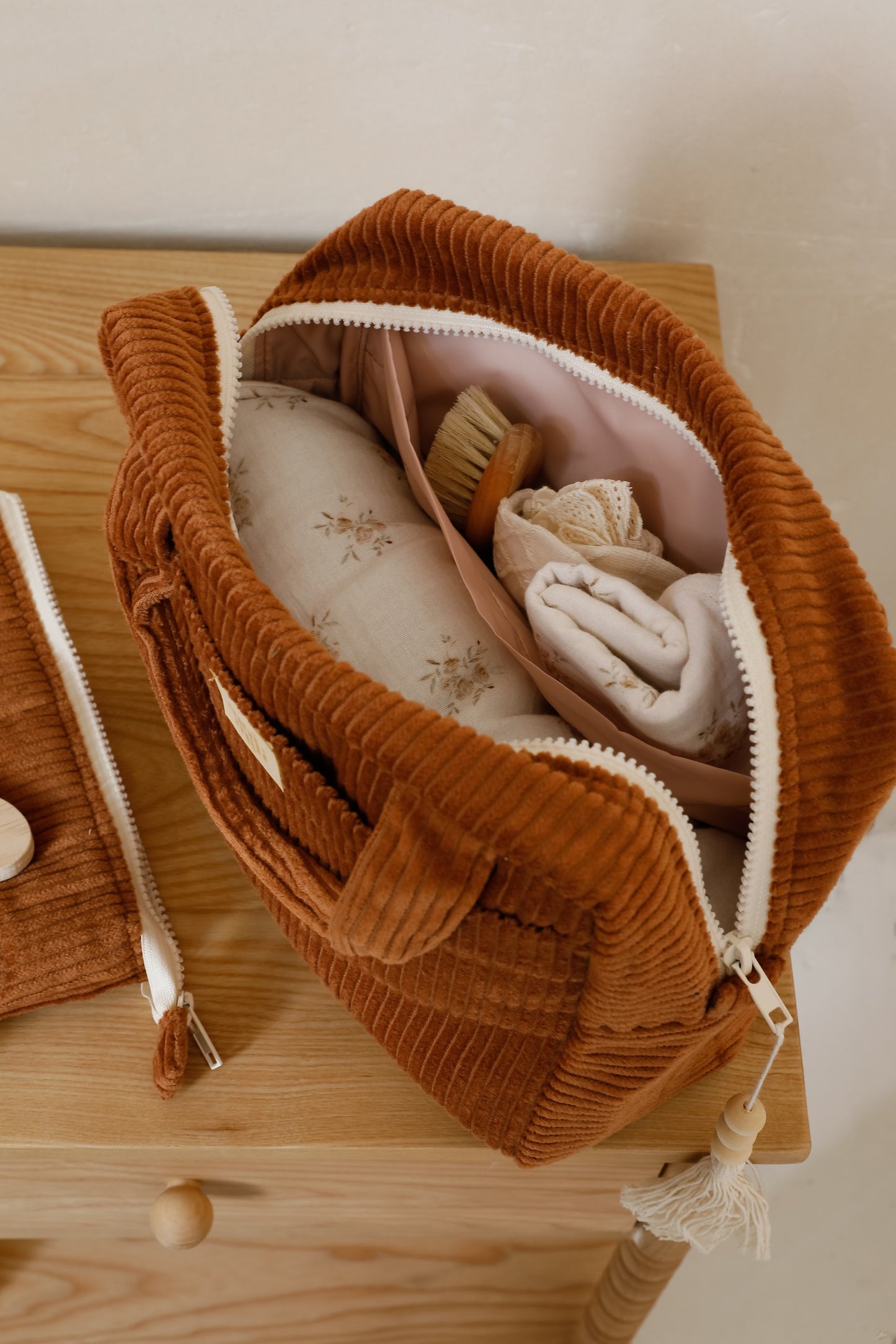 Make-Up Bag Set of 2 - Caramel