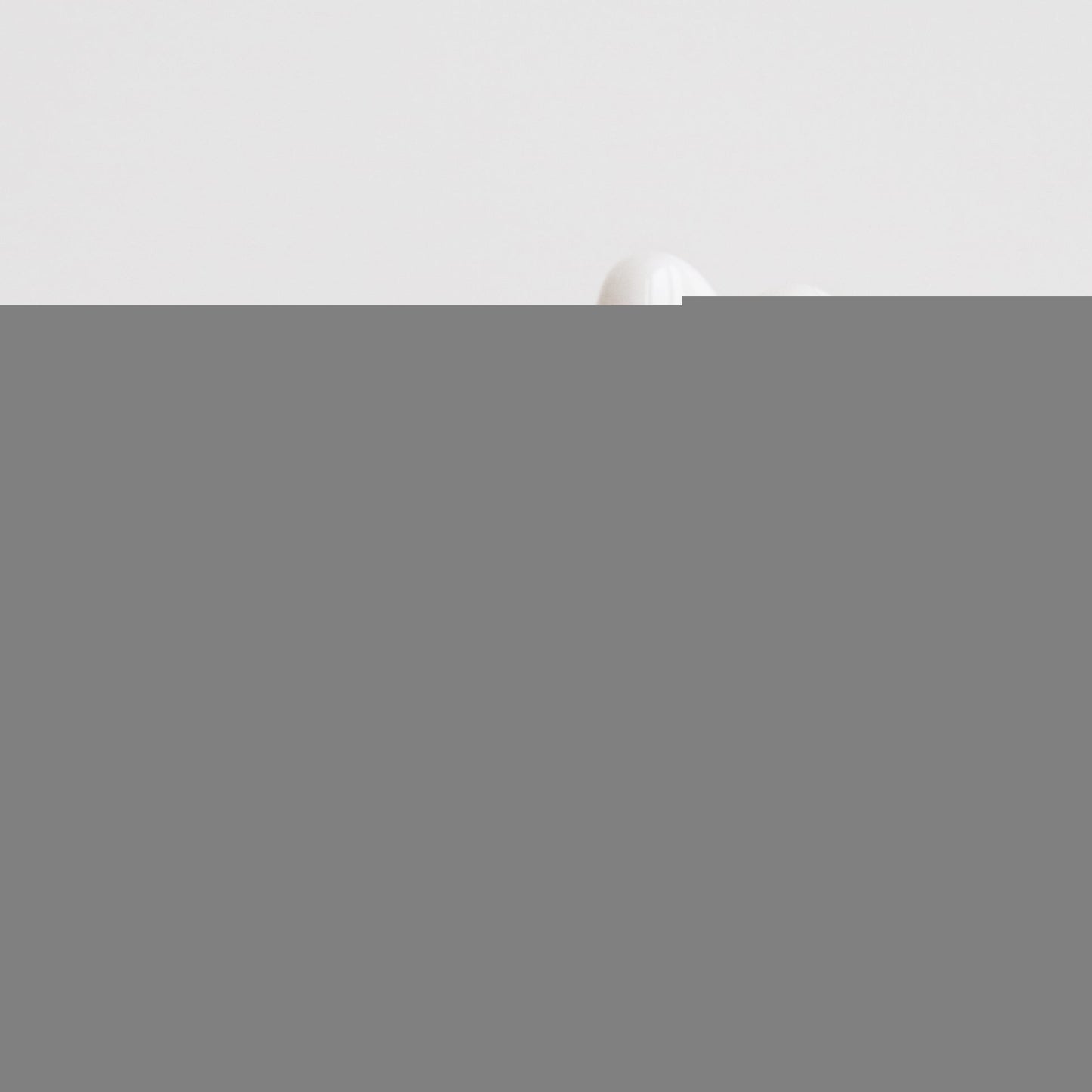 Porcelain Heart Studs - White