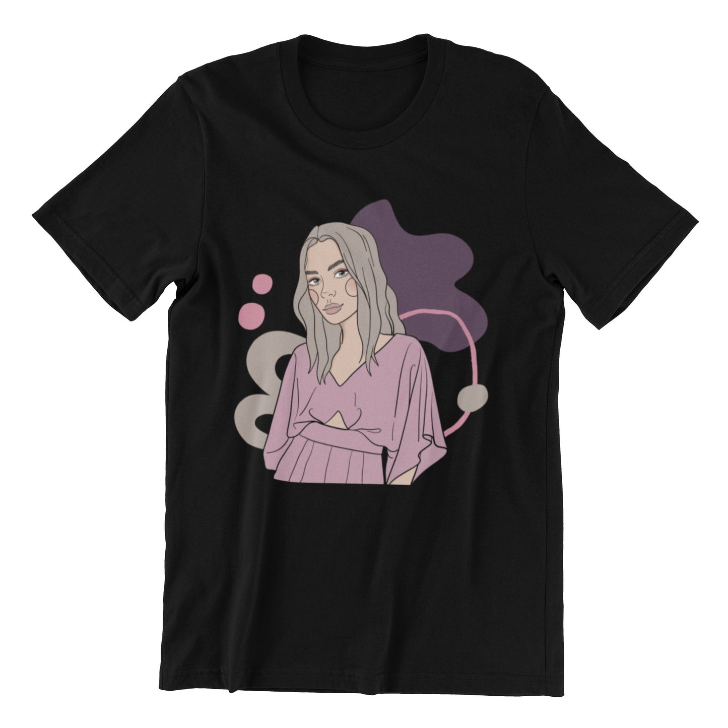 Unisex Organic Cotton T-shirt with Illustration - One-Woman Show