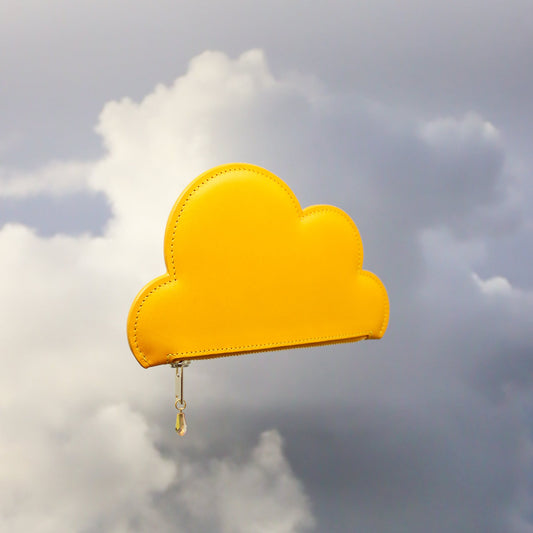 Leather Cloud Purse - Mustard