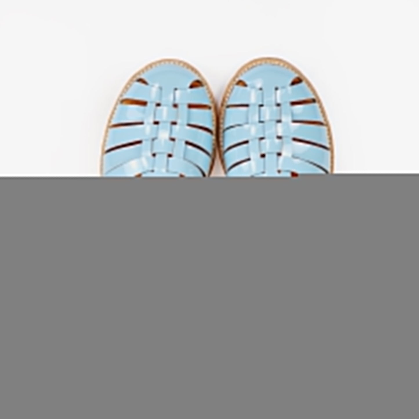 Handmade Leather Fisherman Sandals - Light blue