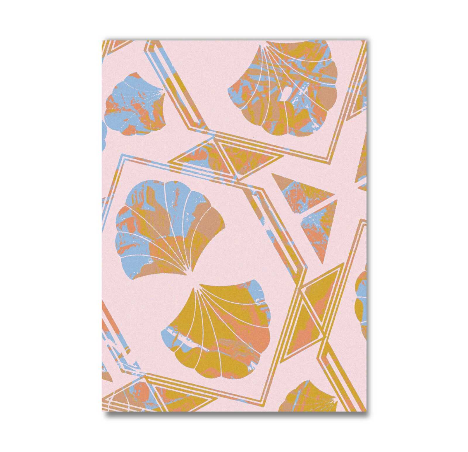 Art Deco Diagonal Pink Rug