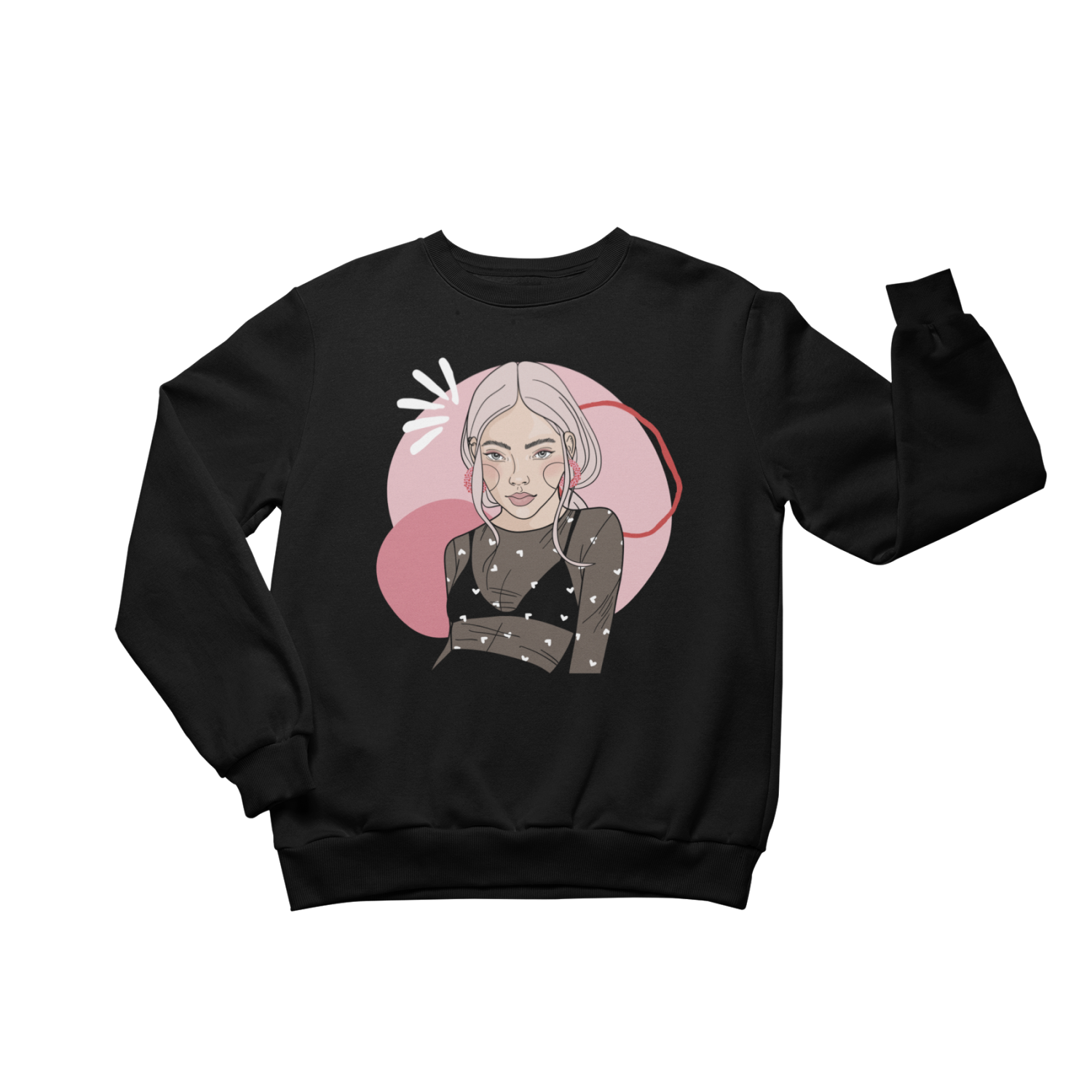 Unisex Crewneck Sweatshirt with Illustration - Cozy Cupid