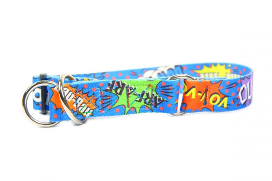 Half Chocke Collar - Blue Graffiti