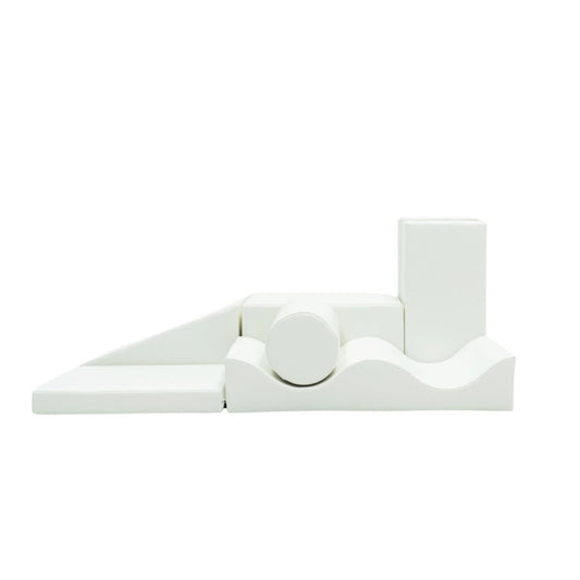Soft Play 7 Foam Block Set - White Discoverer