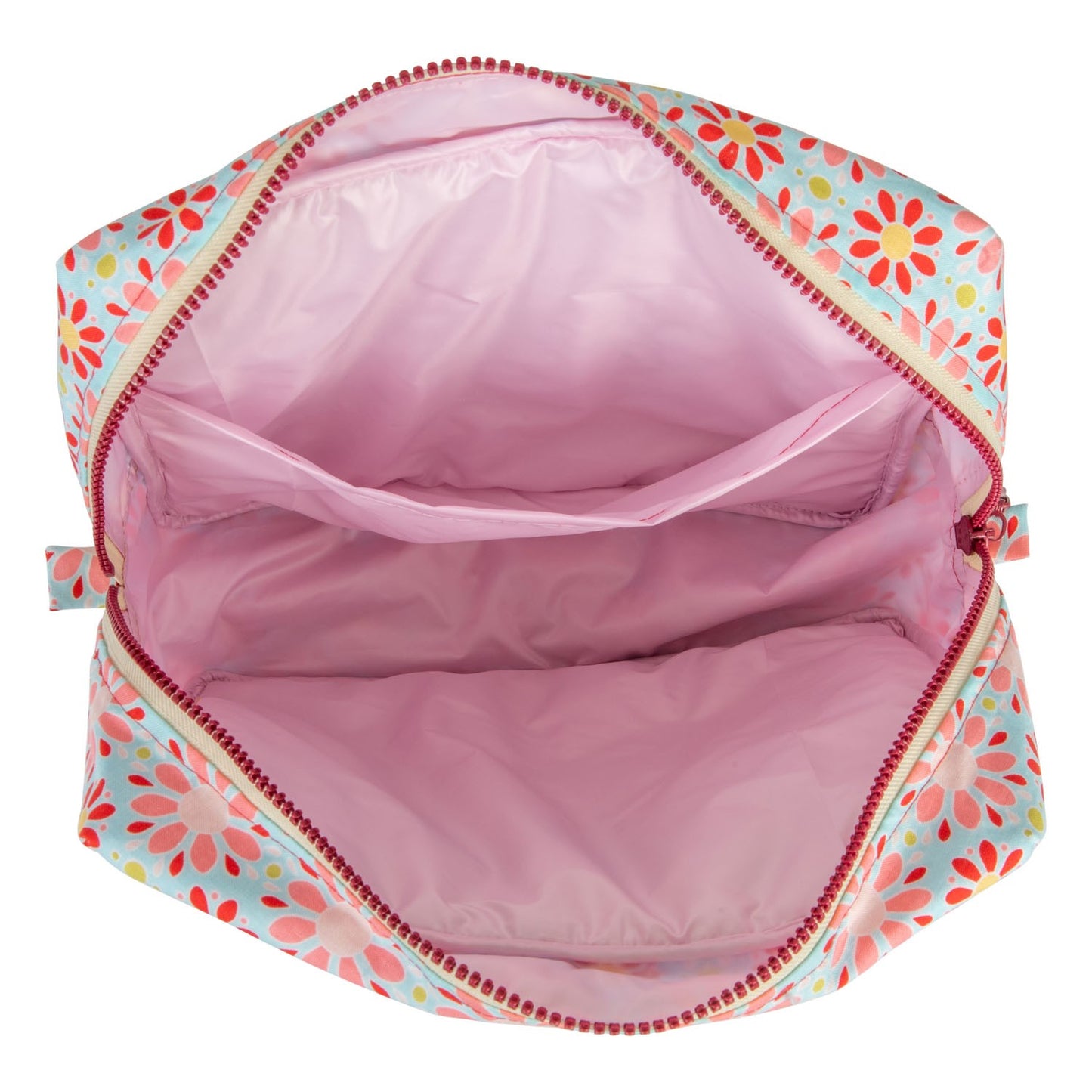 Make-Up Bag Set of 2 - Red Flowers