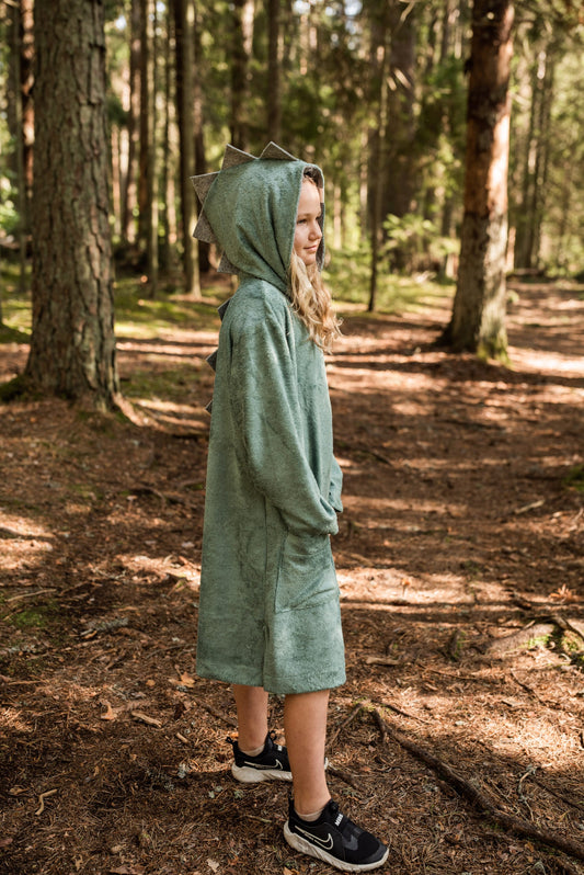 Long-Sleeve Poncho DINOSAUR - For KIDS (Size 122-150)