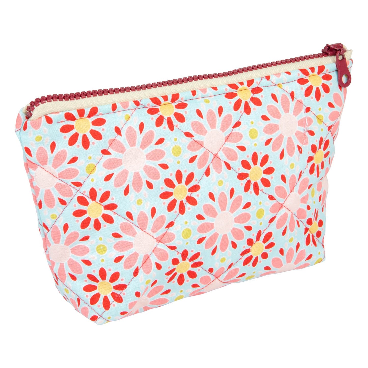 Make-Up Bag Set of 2 - Red Flowers