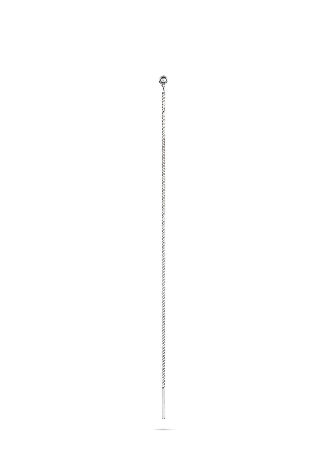 Pin Up Threader Chain Earrings - Silver