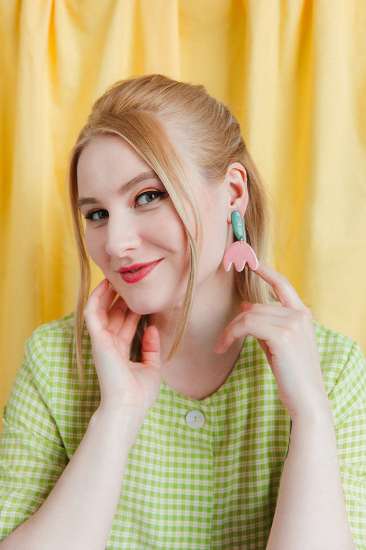 Porcelain Tulip Earrings