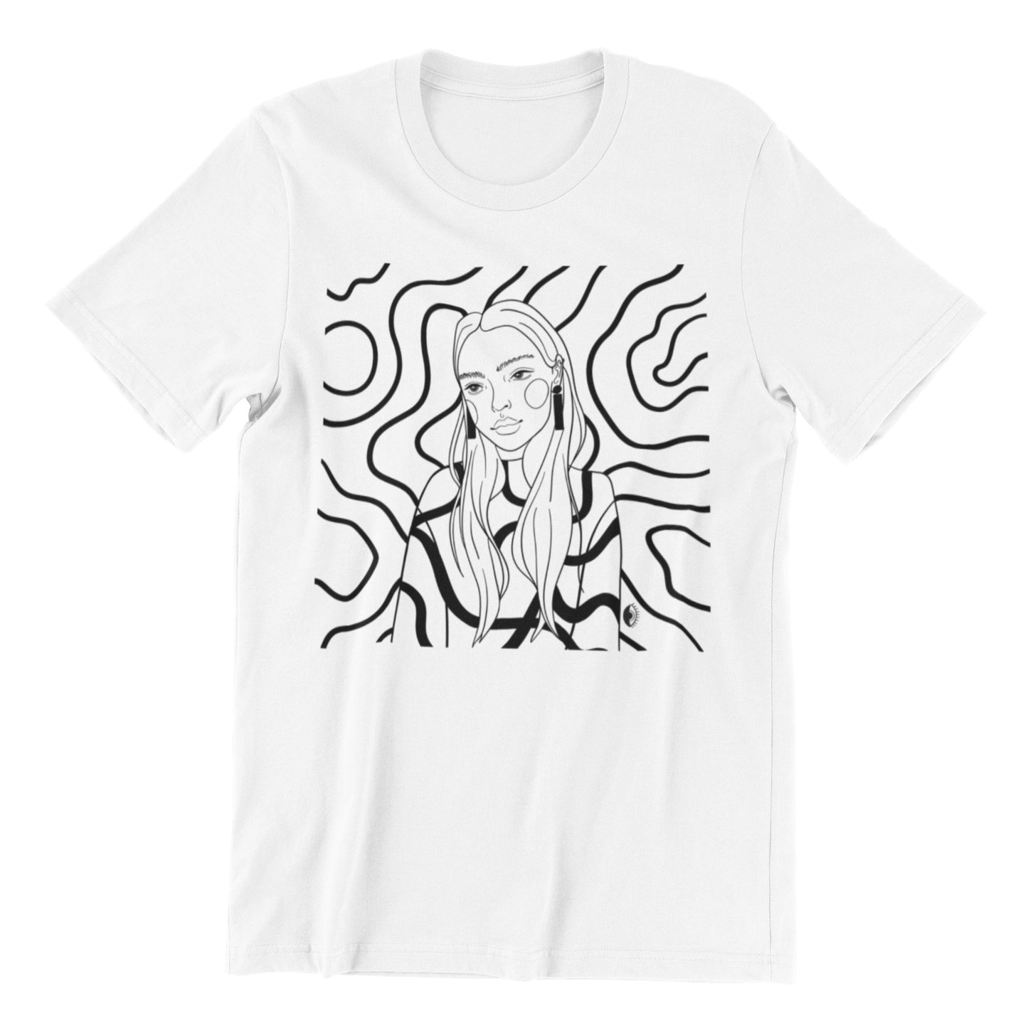 Unisex Organic Cotton T-shirt with Illustration - Decision B&W