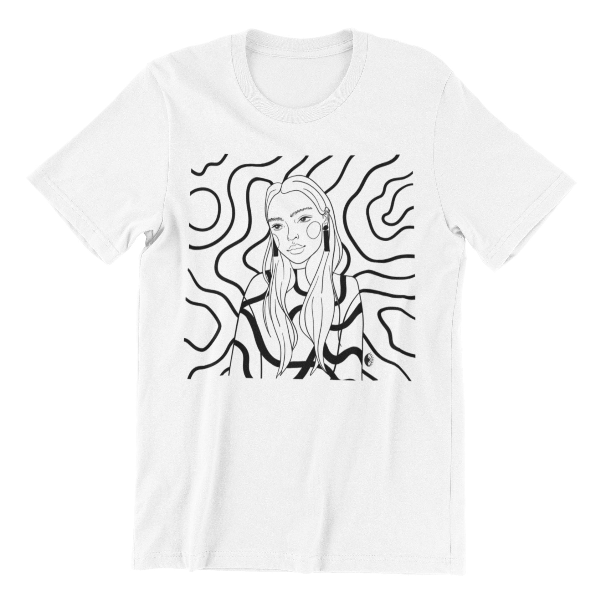 Unisex Organic Cotton T-shirt with Illustration - Decision B&W