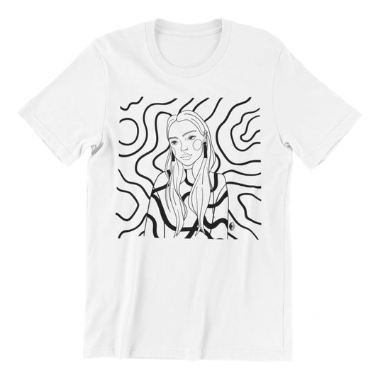Unisex Organic Cotton T-shirt with Illustration - Decision B&W
