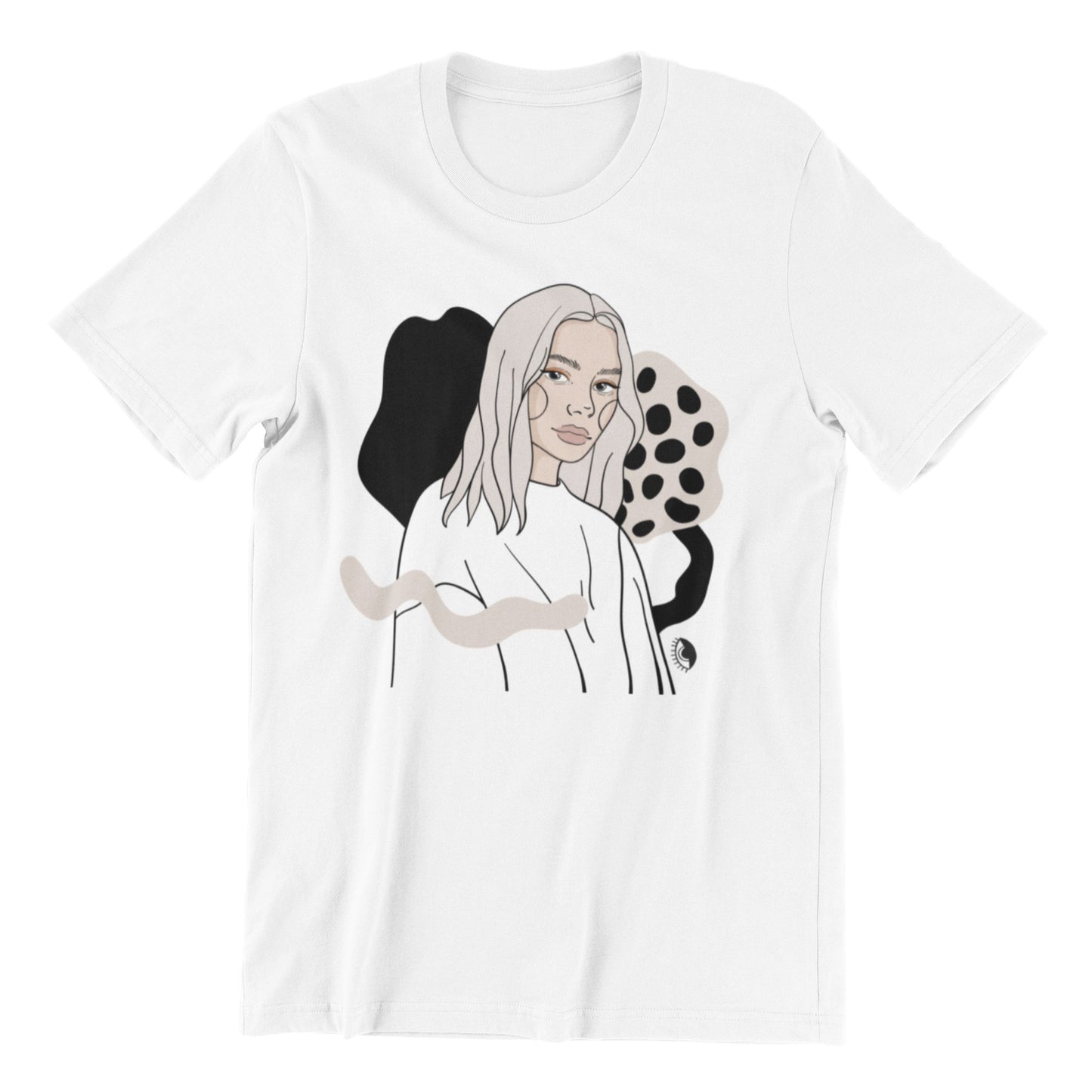 Unisex Organic Cotton T-shirt with Illustration - Intention B&W