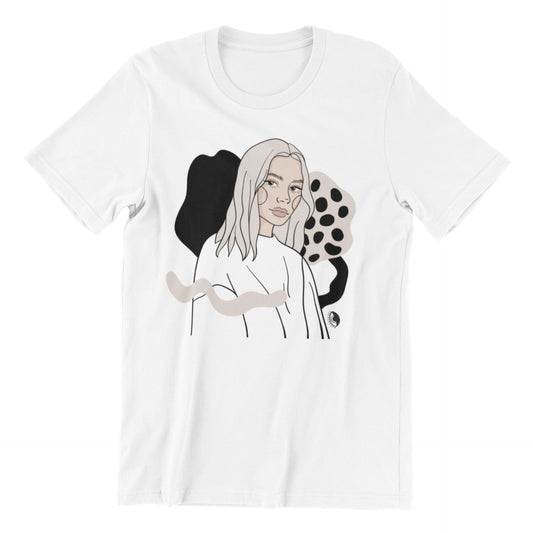 Unisex Organic Cotton T-shirt with Illustration - Intention B&W