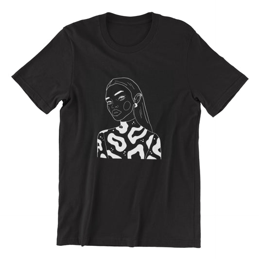 Unisex Organic Cotton T-shirt with Illustration - The Moon Queen