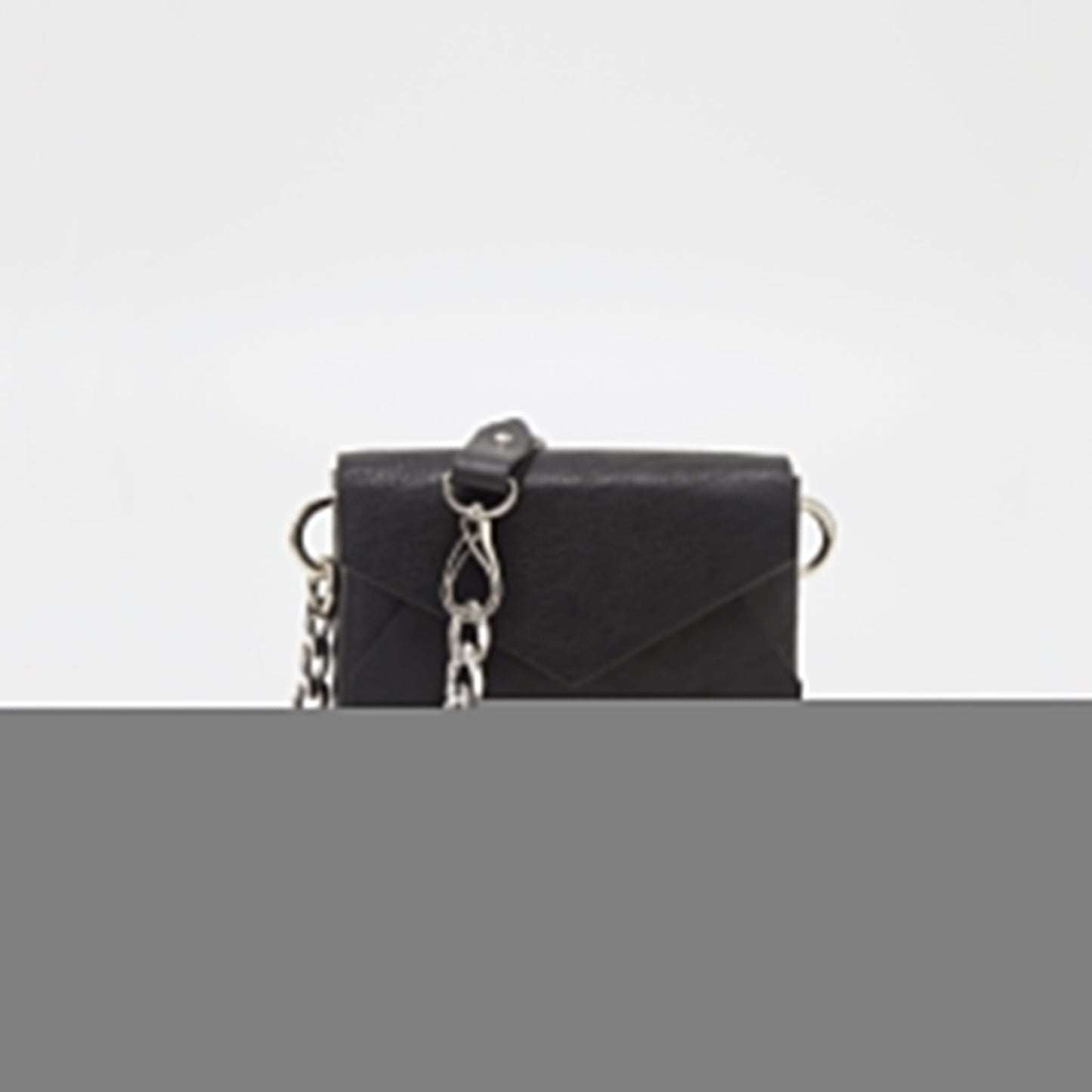 Handmade Leather Envelope Bag - Black